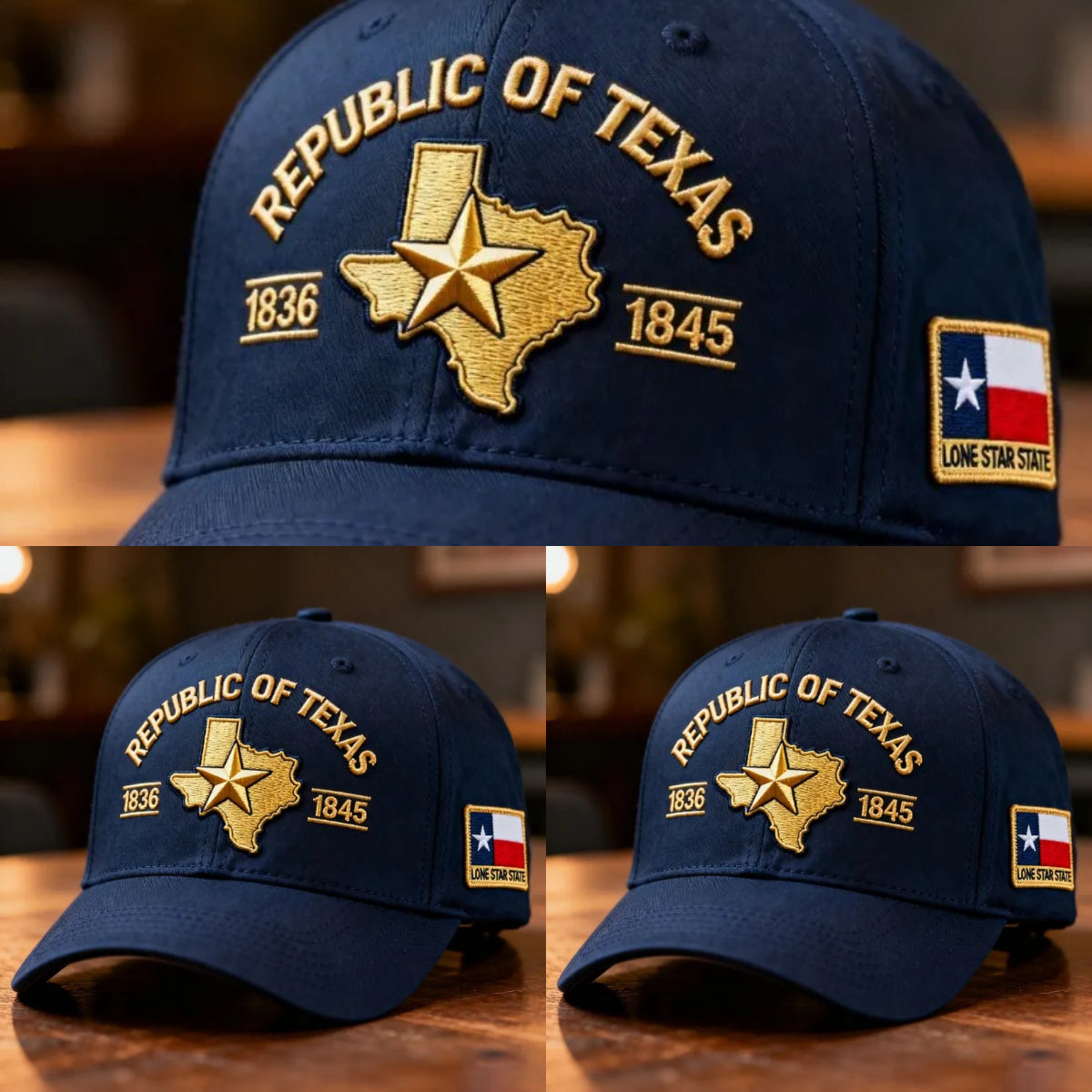 Republic of Texas Embroidered Hat, 🔥Buy 2 FREE SHIPPING