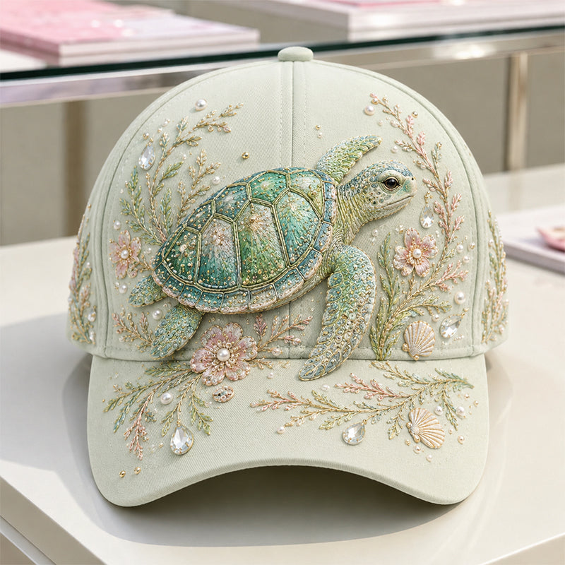 🔥 Last Day 49% OFF – 🌊 Ocean Creatures Embroidery Cap (📦Buy 2 Free Shipping)