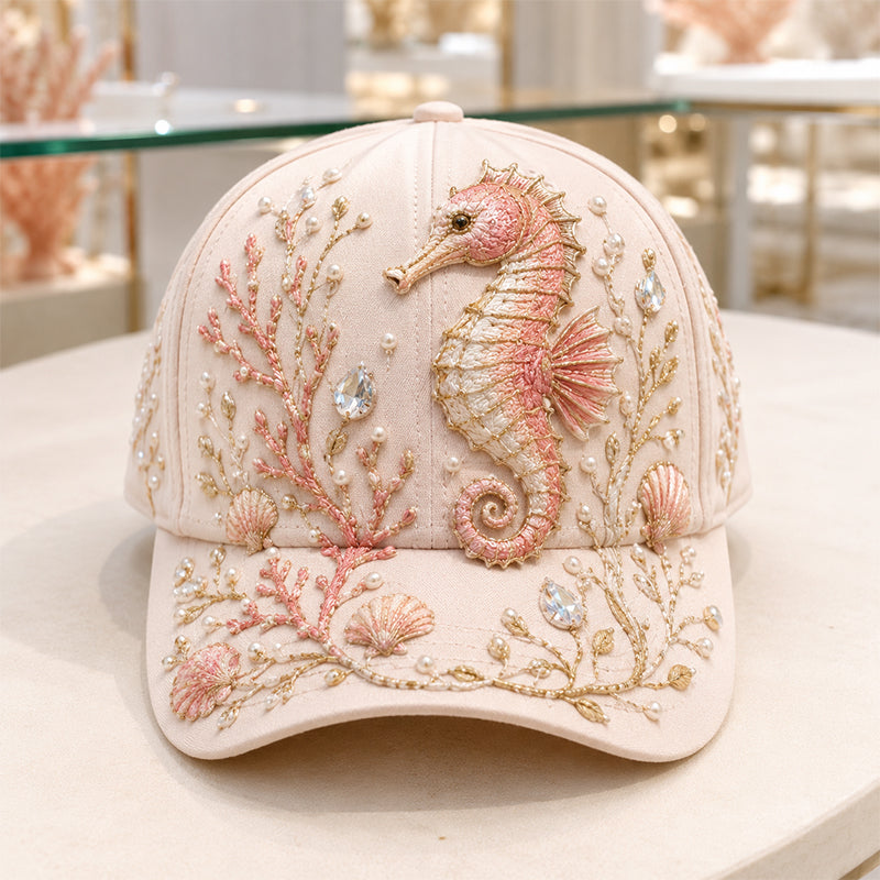 🔥 Last Day 49% OFF – 🌊 Ocean Creatures Embroidery Cap (📦Buy 2 Free Shipping)