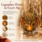 🐉✨ 3D Mythic Dragon Glass Art Cup | Luxury Raised Fantasy Glassware for Whiskey, Home Bar Décor & Legendary Gifts 🎁