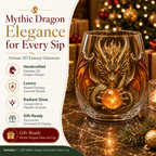 🐉✨ 3D Mythic Dragon Glass Art Cup | Luxury Raised Fantasy Glassware for Whiskey, Home Bar Décor & Legendary Gifts 🎁